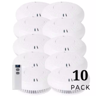 Value range photoelectric smoke alarm 10 pack with remote