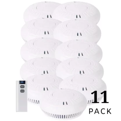 Value range photoelectric smoke alarm 11 pack with remote