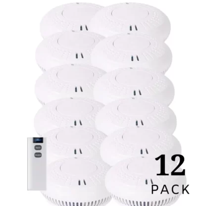 Value range photoelectric smoke alarm 12 pack with remote