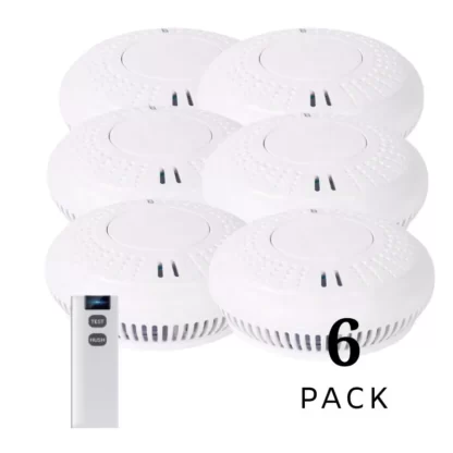 Value range photoelectric smoke alarm 6 pack with remote