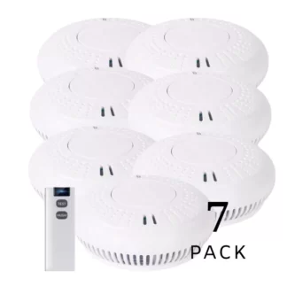 Value range photoelectric smoke alarm 7 pack with remote