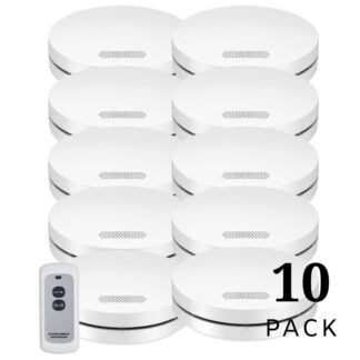 slimline photoelectric smoke alarm 10 pack with remote