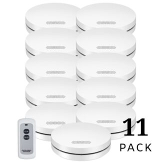 slimline photoelectric smoke alarm 11 pack with remote