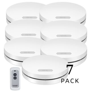 slimline photoelectric smoke alarm 7 pack with remote