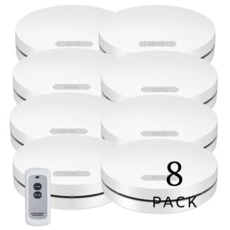 slimline photoelectric smoke alarm 8 pack with remote