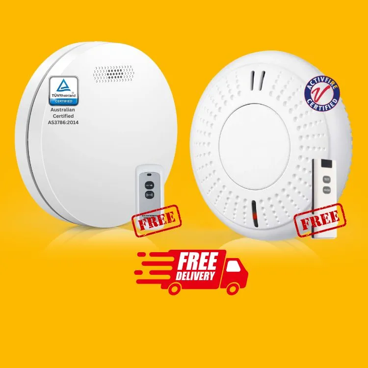 Photoelectric Wireless Interconnected Smoke Alarms - Slimline and value range