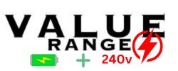 Value Range 240v and wireless battery combination Logo
