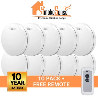 Photoelectric Interconnected Smoke Alarms 10 pack