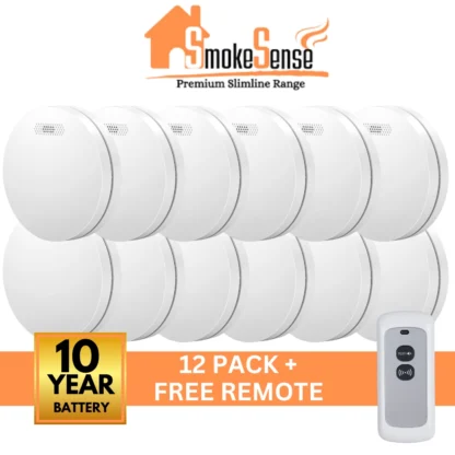 Photoelectric Interconnected Smoke Alarms 12 pack