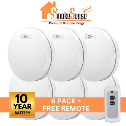 Photoelectric Interconnected Smoke Alarms 6 pack