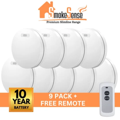 Photoelectric Interconnected Smoke Alarms 9 pack