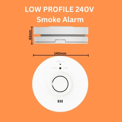 low profile 240v smoke alarm